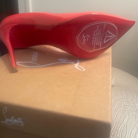 Authentic** Christian Louboutin Hot Chick 100 Patent Smoothie Pink size 39 - Picture 5 of 7